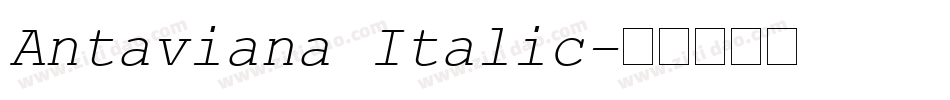 Antaviana Italic字体转换